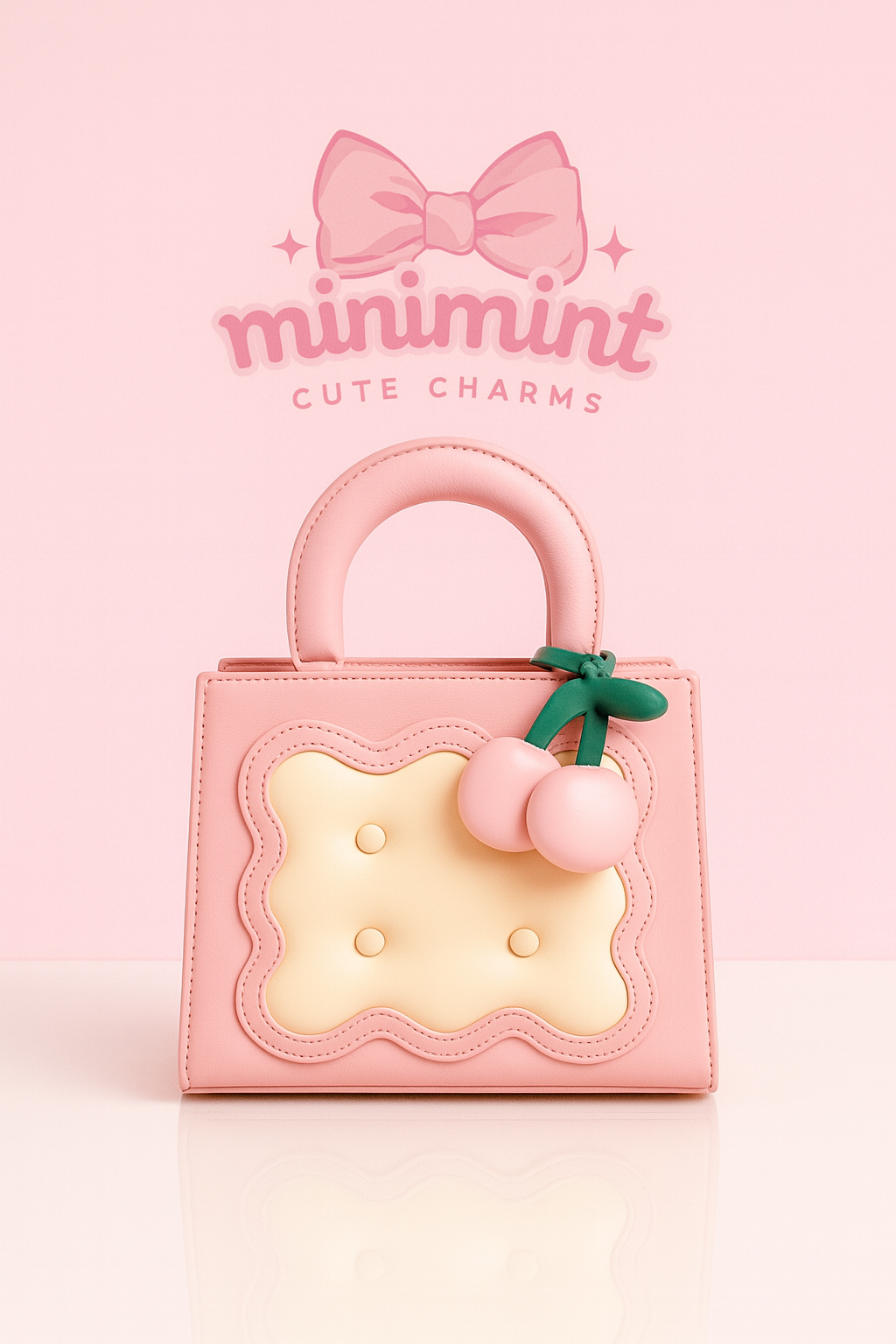 Cherry Biscuit Handbag β Cute Aesthetic Mini Tote Bag