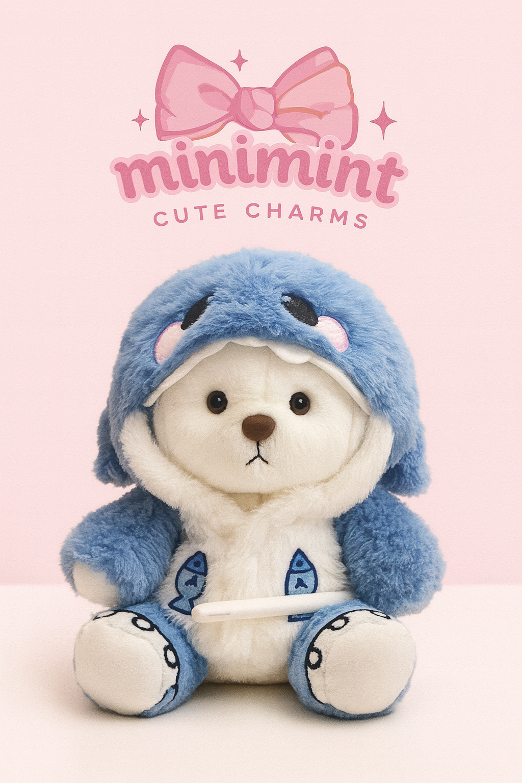 Blue Hoodie Bear Plush β Kawaii Soft Toy