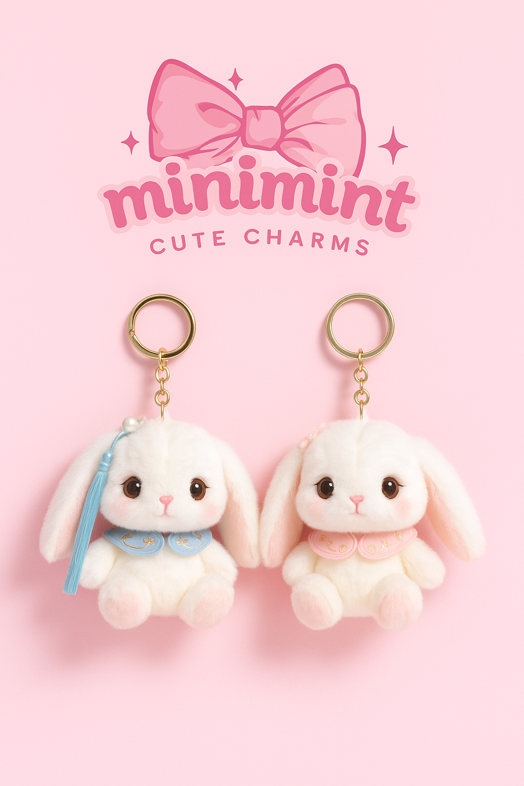 Plush Bunny Keychain β Soft Cute Bunny Bag Charm