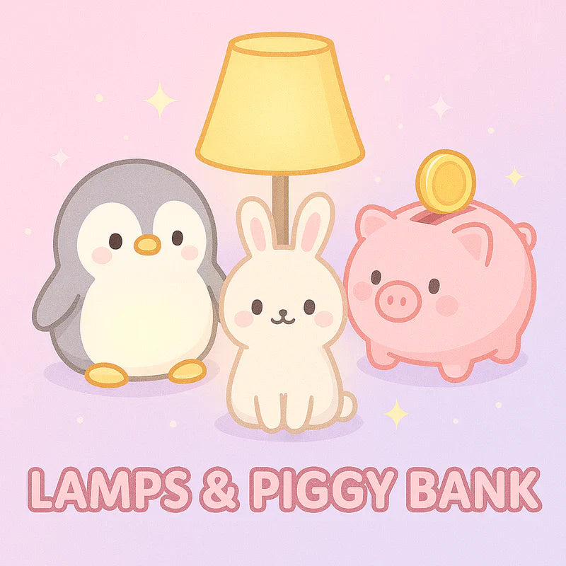 LAMPS AND PIGGY BANK