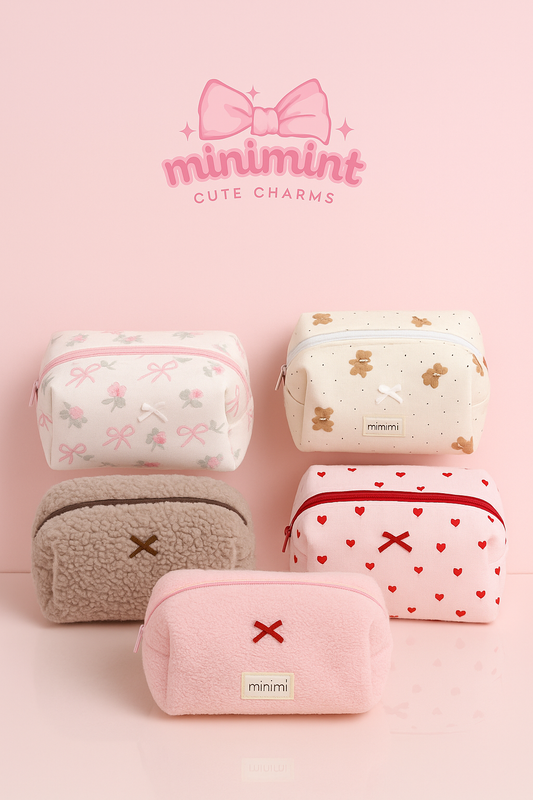 Cute Pastel Pouch Collection – Soft Aesthetic Makeup & Travel Pouches